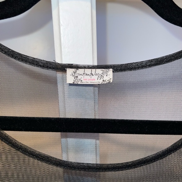 Free People Black Mesh Panel Festival Tank Top - L - Picture 2 of 5